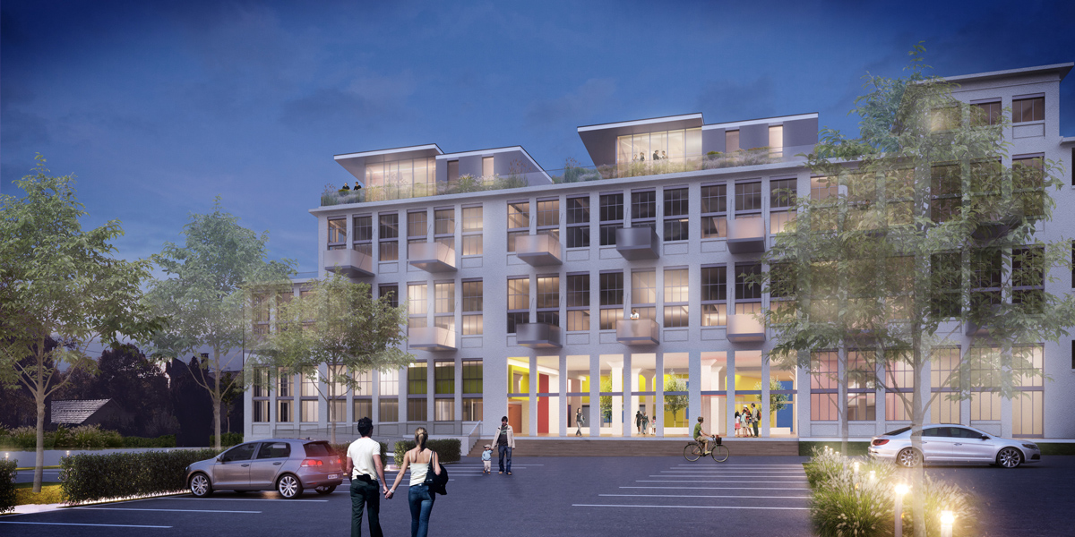 Perspective 3D - Vue du parking