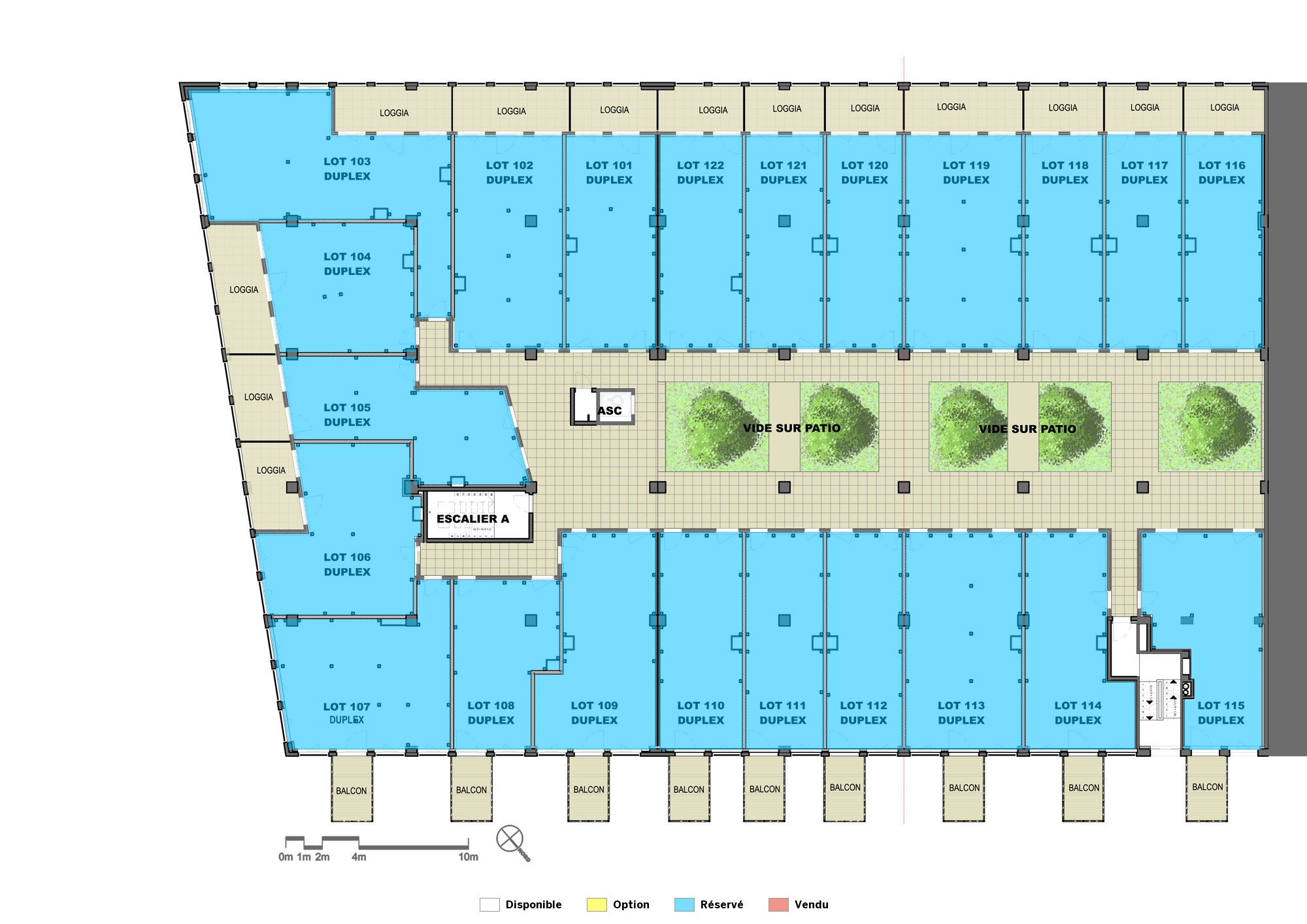 Plan de niveau - étage 1 bas