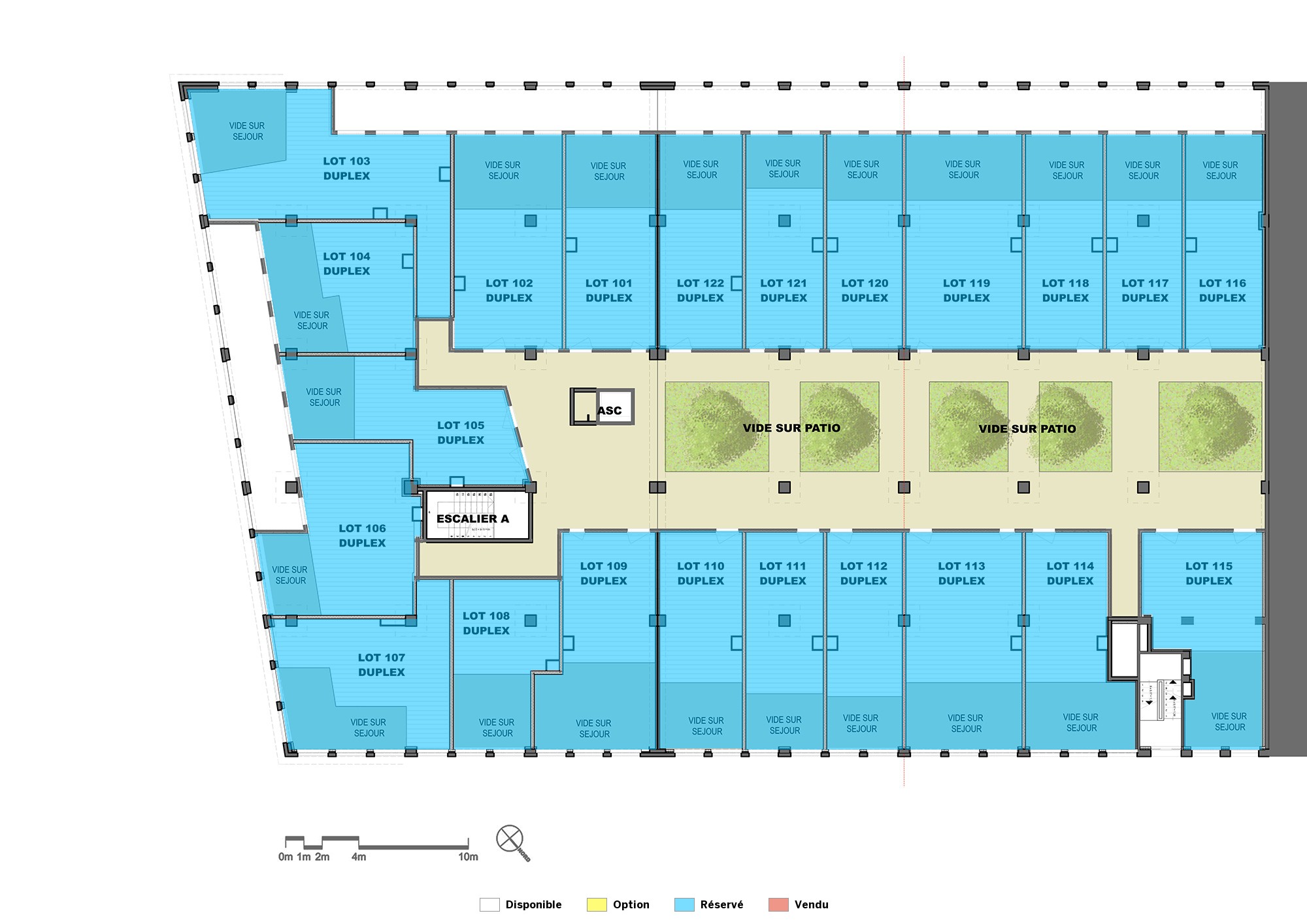 Plan de niveau - étage 1 haut