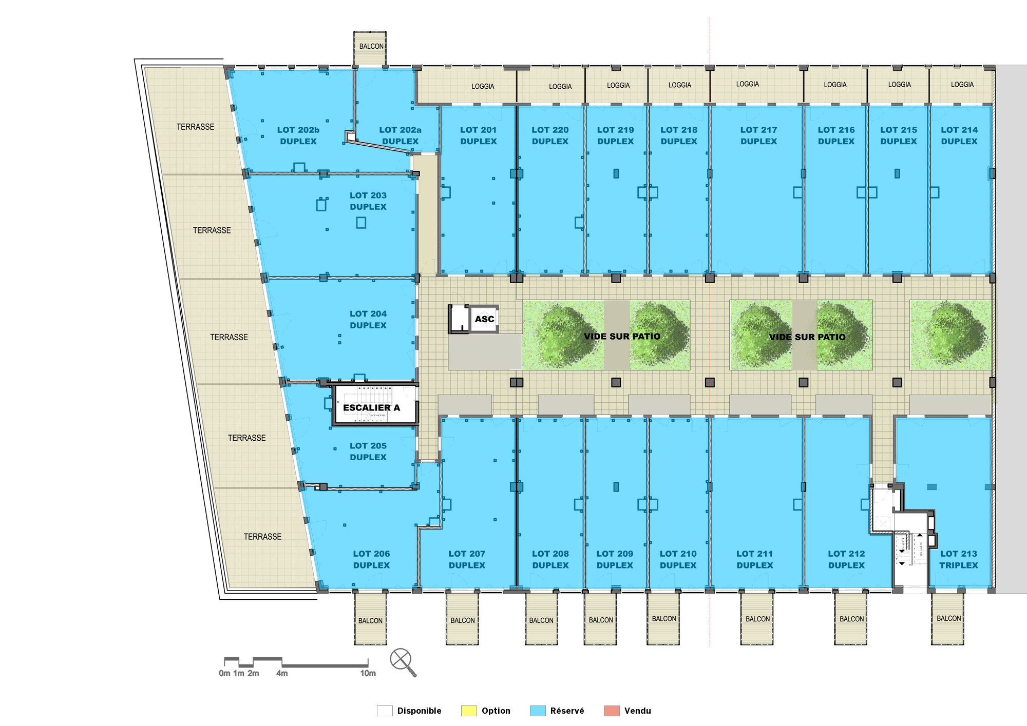 Plan de niveau - étage 2 bas