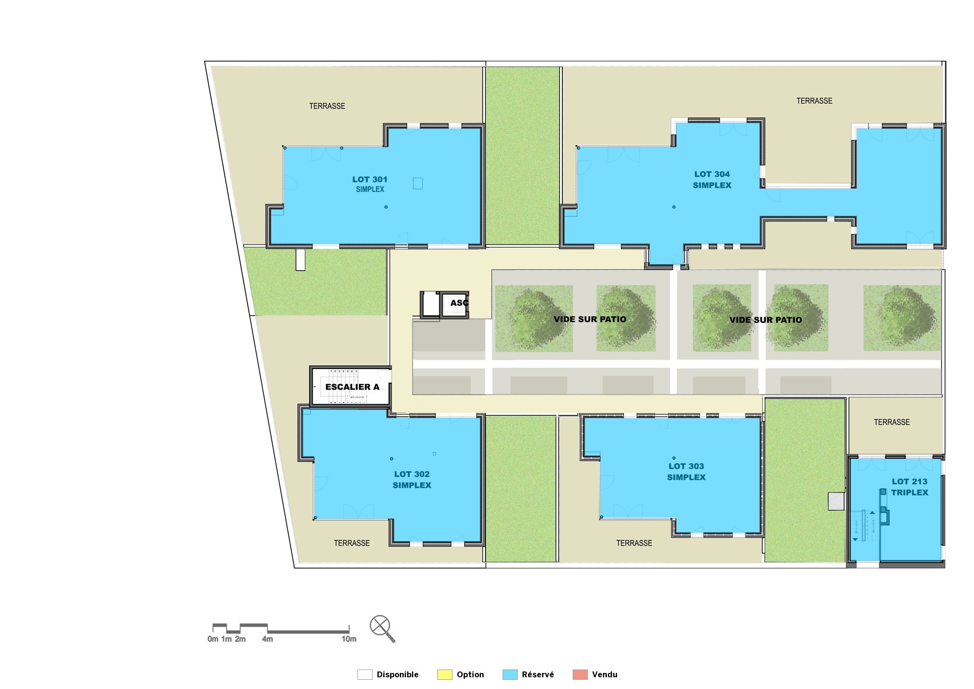 Plan de niveau - étage 3 bas